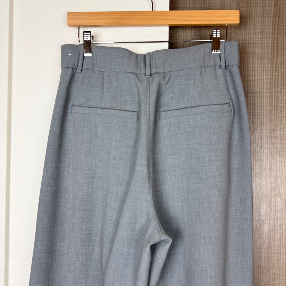 Abercrombie & Fitch Grey Tailored Wide Leg Trouser Pants Size Medium - Picture 7 of 10